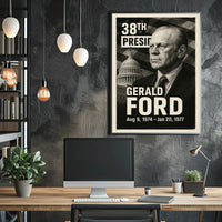 Gerald Ford 38th President of the United States Digital Montaje Poster