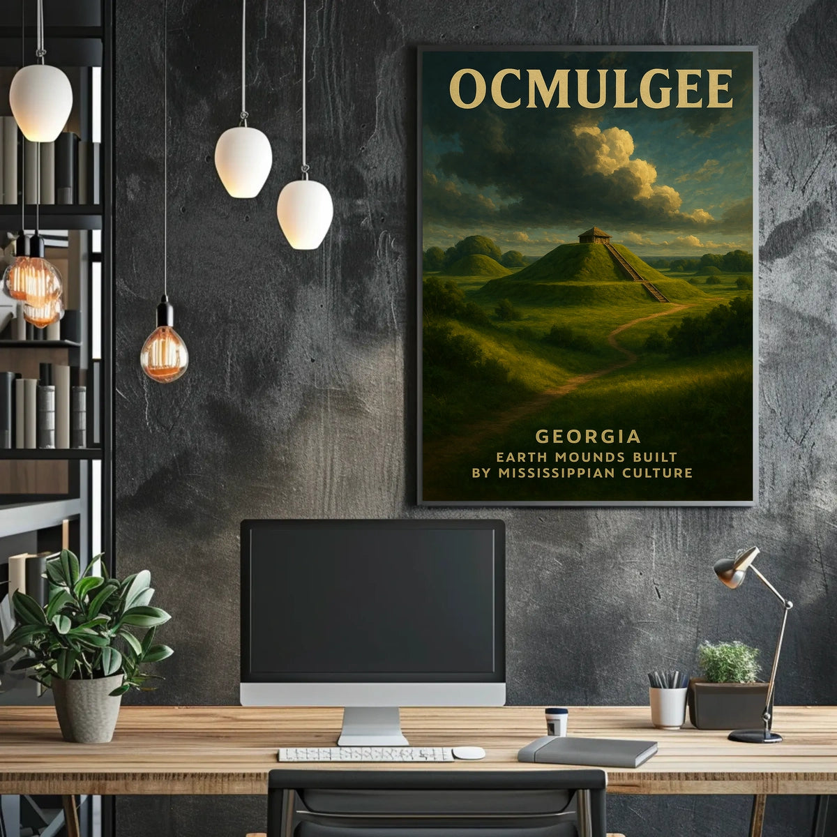 Ocmulgee Earth Mounds Poster