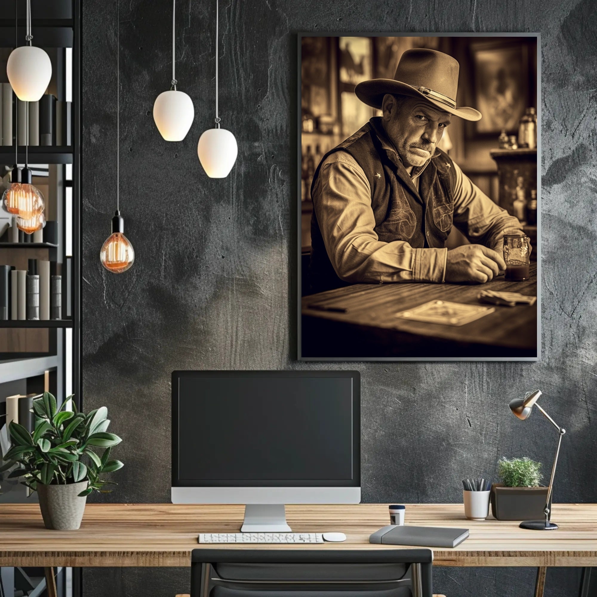 Western Saloon Mood Poster