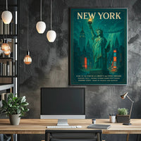 New York Iconic Landmarks Poster