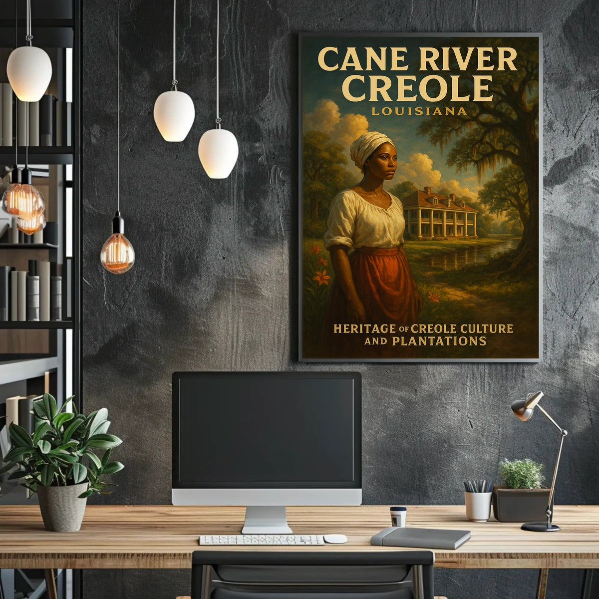 Cane River Creole Heritage Scenic Vintage Poster
