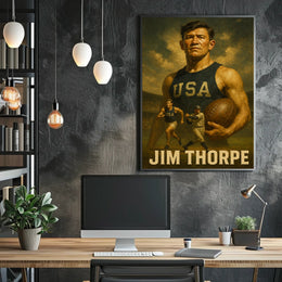 Jim Thorpe Legendary Athlete Poster
