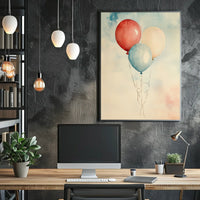 painting of three balloons Poster