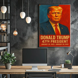 Donald Trump Unyielding Statesman Patriotic Pop Art Poster