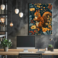 Red Squirrel in Enchanted Nature Animal Poster