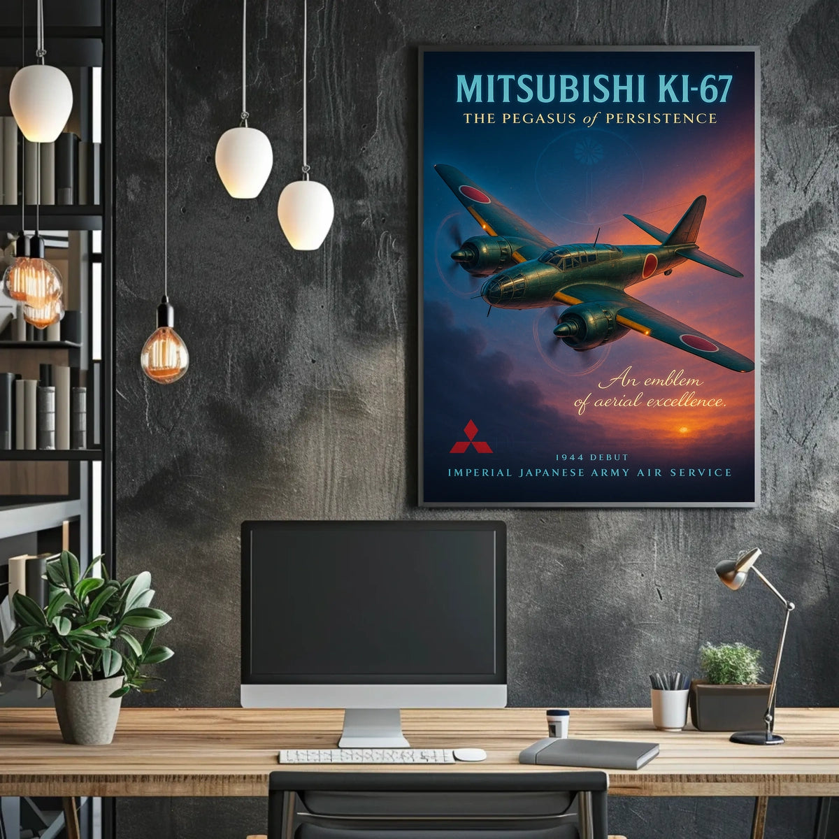 Mitsubishi Ki-67 The Pegasus of Persistence Poster