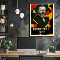 Rutherford B. Hayes 19th President of the United States Abstract Pop Poster