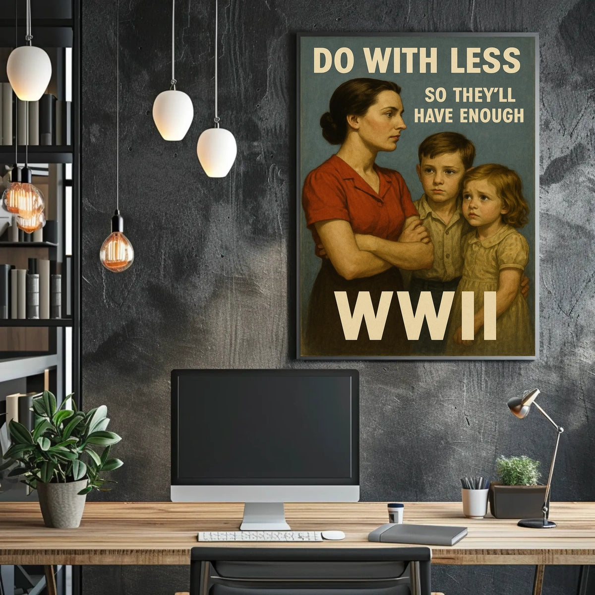 Do With Less WWII Homefront Poster Poster