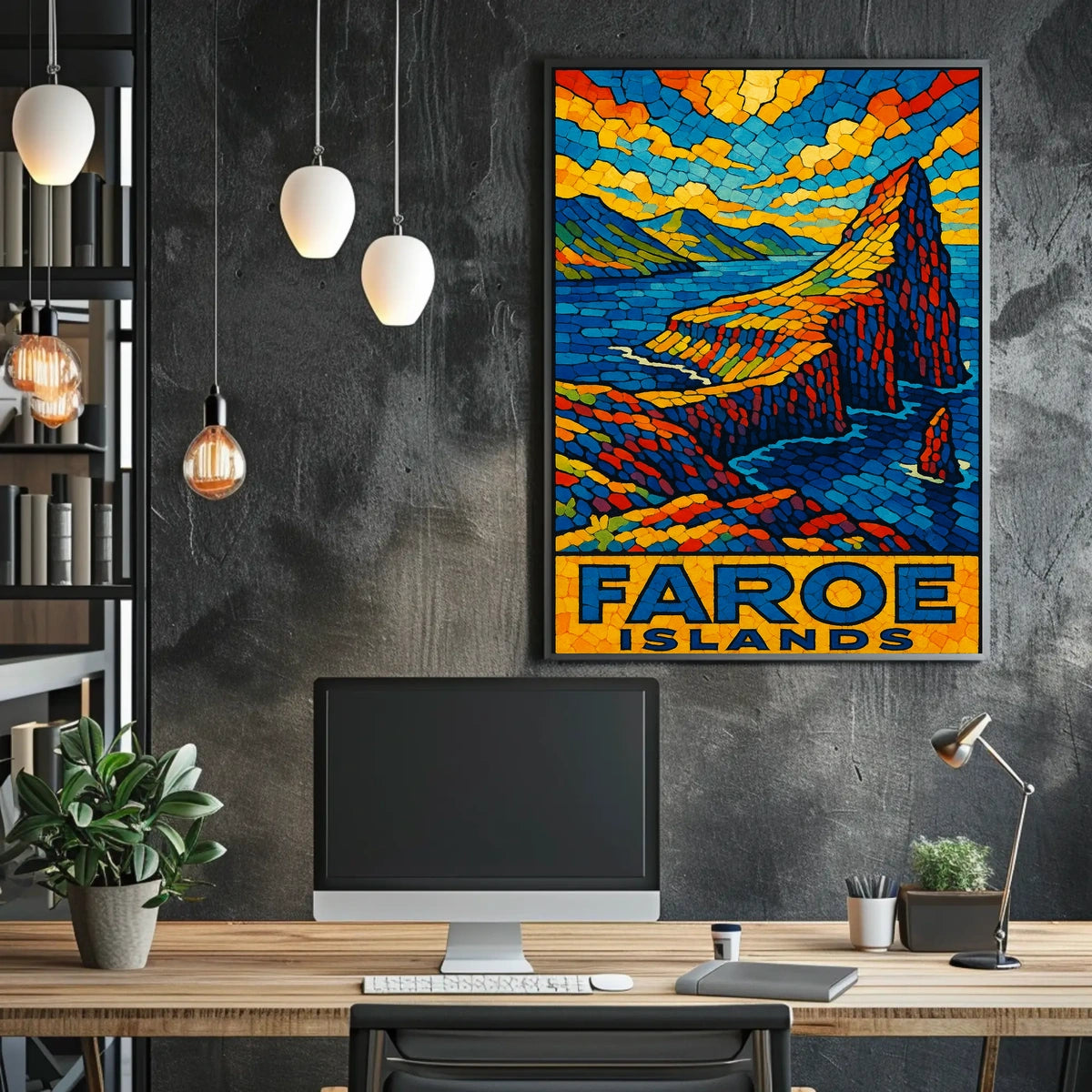 Faroe Islands Mosaic Poster