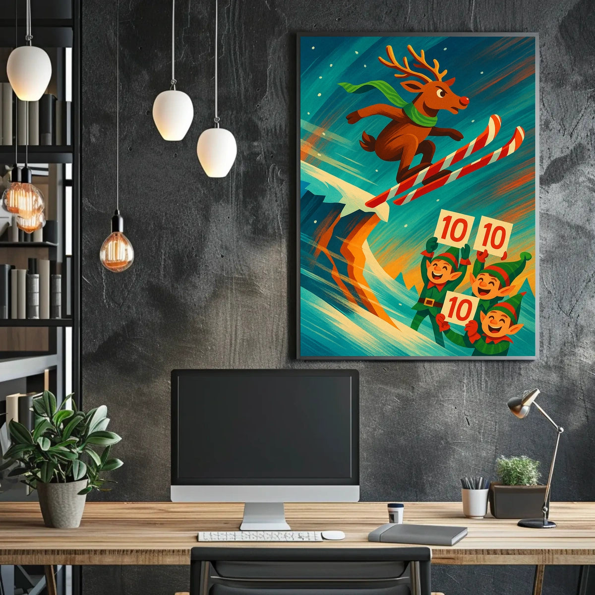 Reindeer Ski Jump Extravaganza Poster