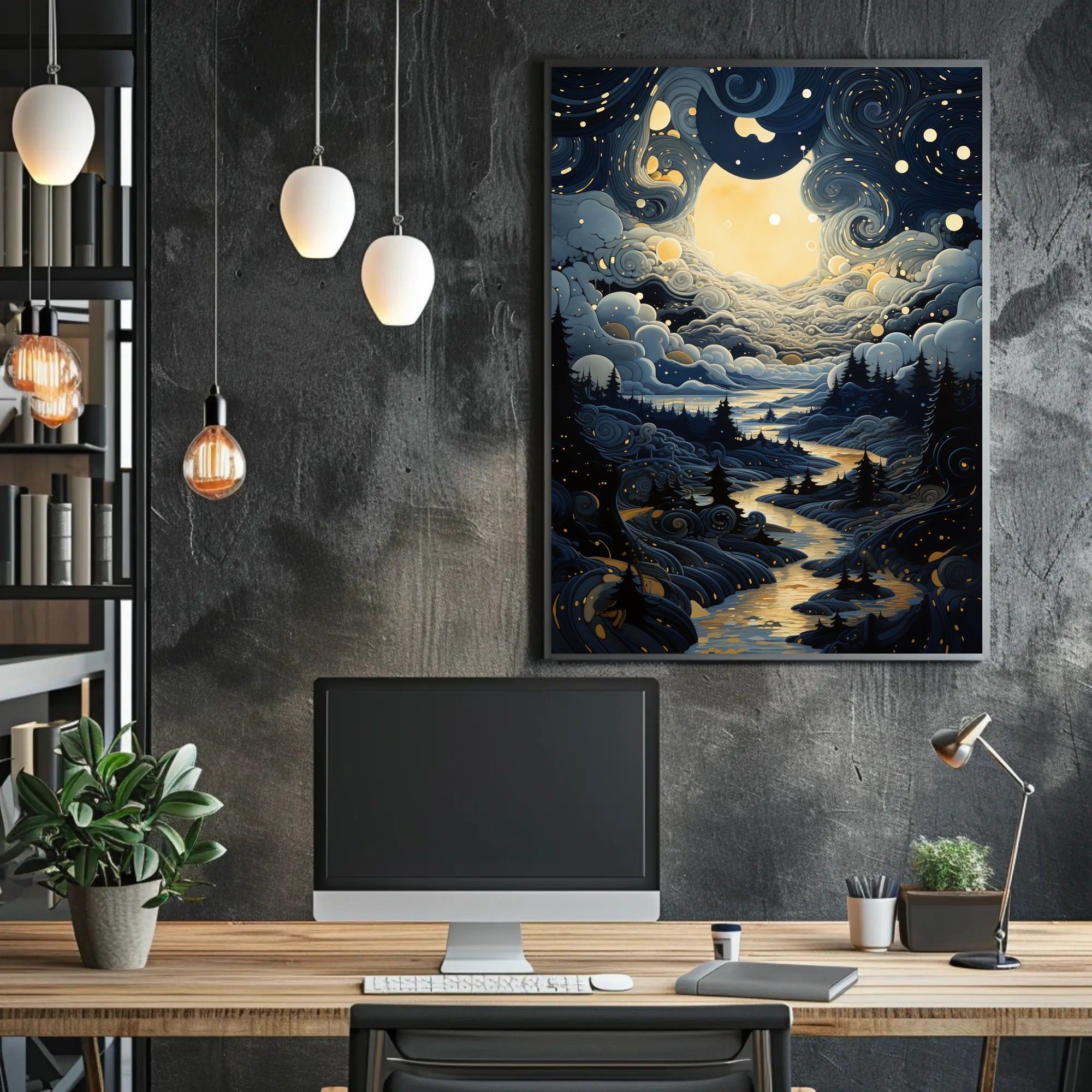 Celestial Nightscape Poster PosterGoat