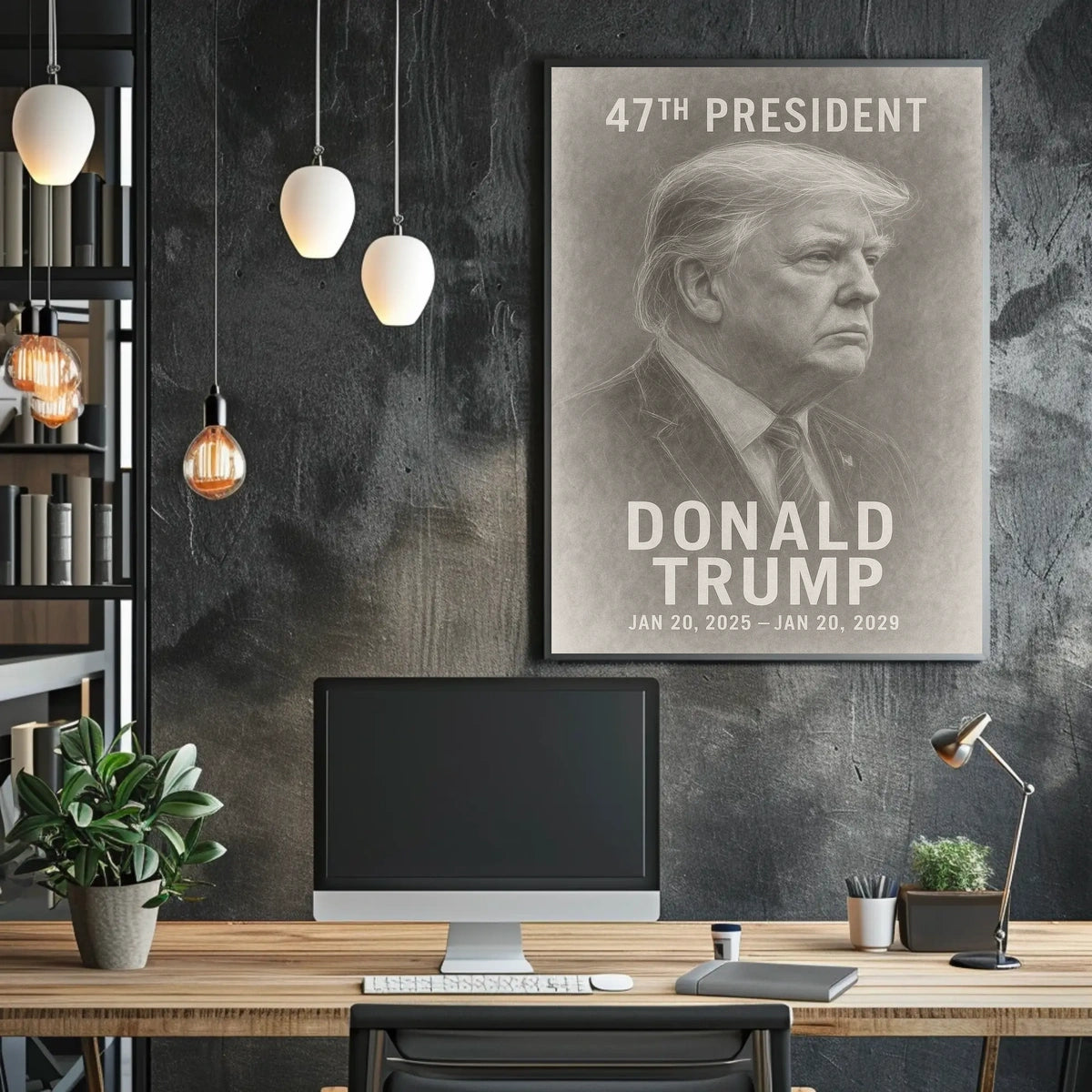 Legacy Leadership Donald Trump Portrait Realism Poster