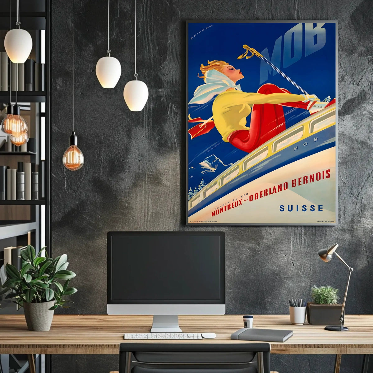 Montreux-Oberland Bernois Railway Poster