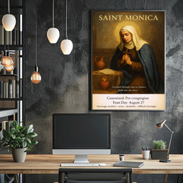 Saint Monica  Patron of Mothers and Wives Poster PosterGoat