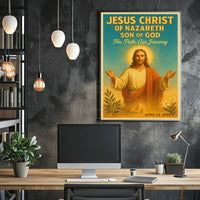 Sacred Jesus Vintage Art Religious Heritage Poster