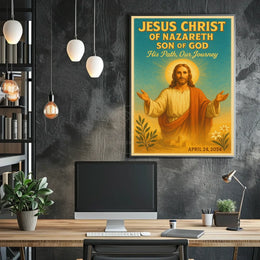 Sacred Jesus Vintage Art Religious Heritage Poster