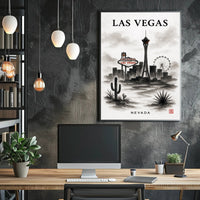 Las Vegas Skyline Poster PosterGoat