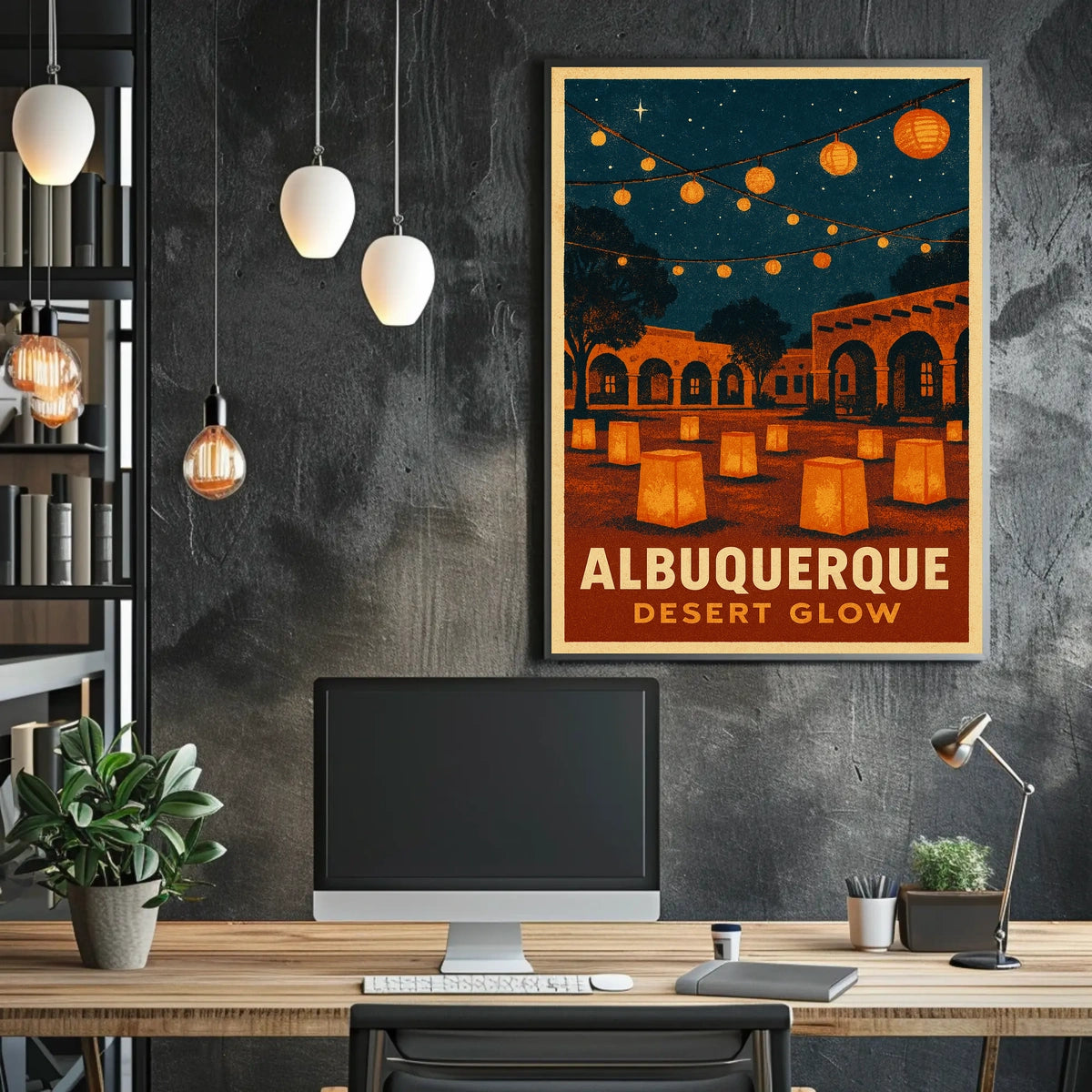 Albuquerque Desert Glow Poster