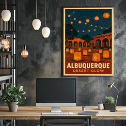 Albuquerque Desert Glow Poster
