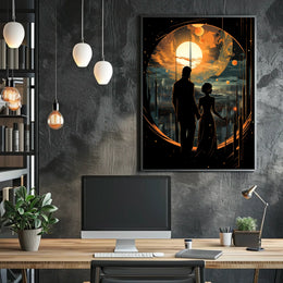 Celestial Cityscape Poster