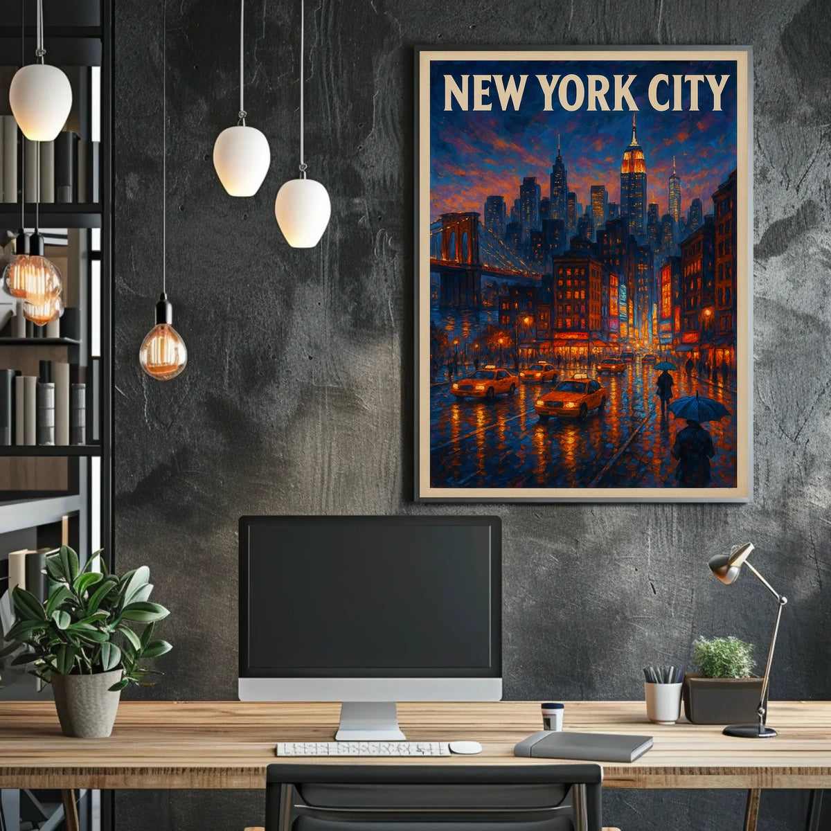 New York City Urban Evening Poster