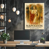 Napoleon Crowning Himself Emperor Historic Art Poster