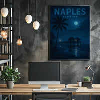 Naples Florida Moonlit Serenity Poster Wall Art 18x24
