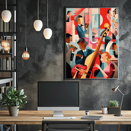 Jazz Night in Abstract Poster