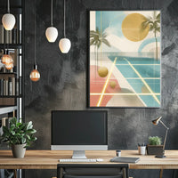 Abstract Tropical Escape Poster