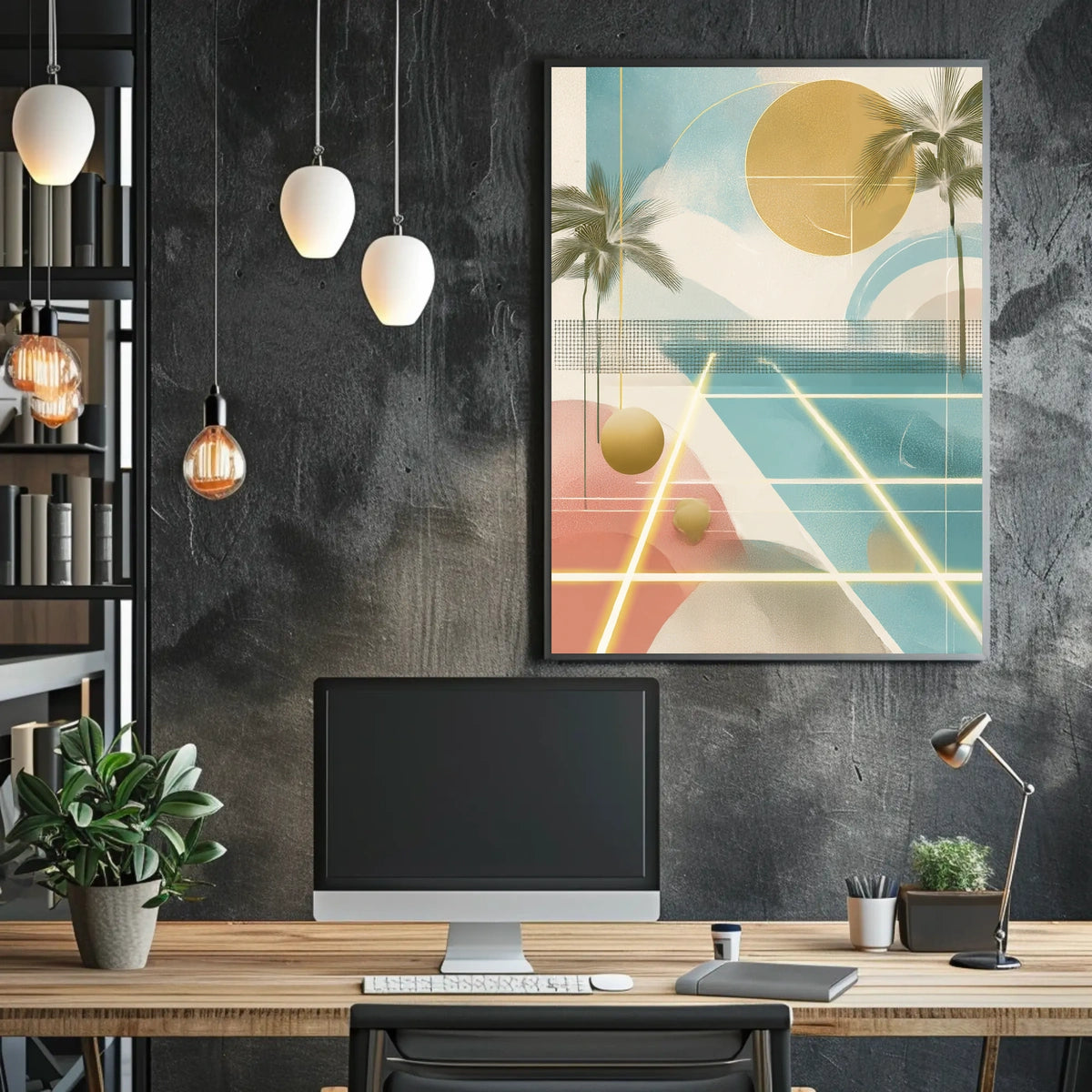 Abstract Tropical Escape Poster