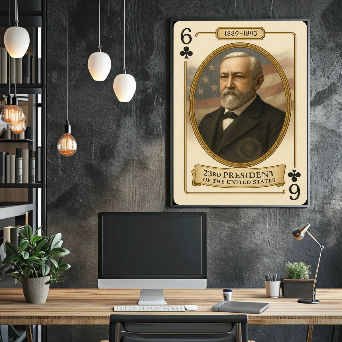 Portrait Of The 23rd President Of The United States Poster