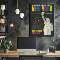 Fly Northwest Airlines to New York Poster PosterGoat