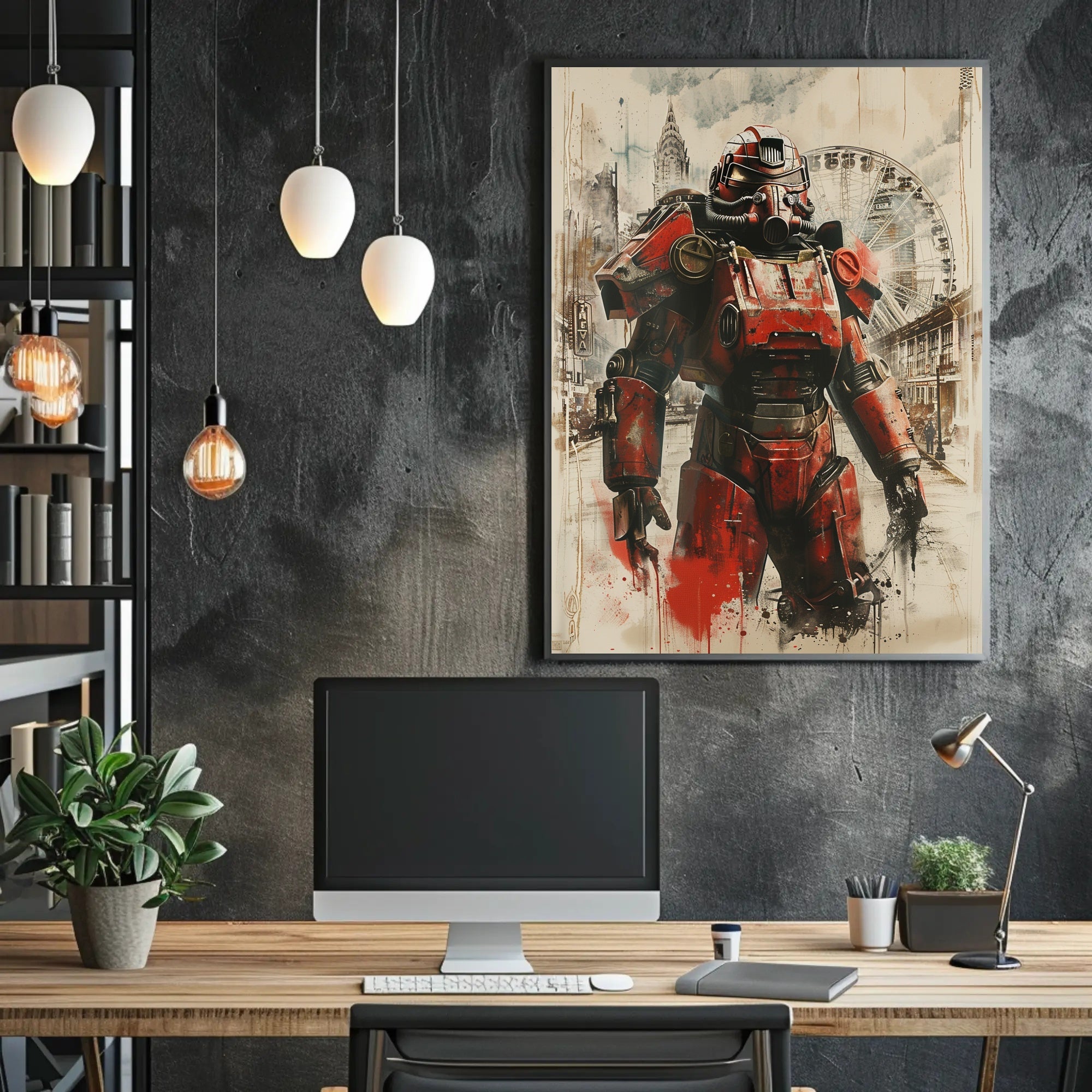 Urban Mech Warrior Poster PosterGoat