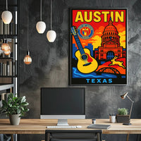 Vibrant Austin, Texas Poster PosterGoat