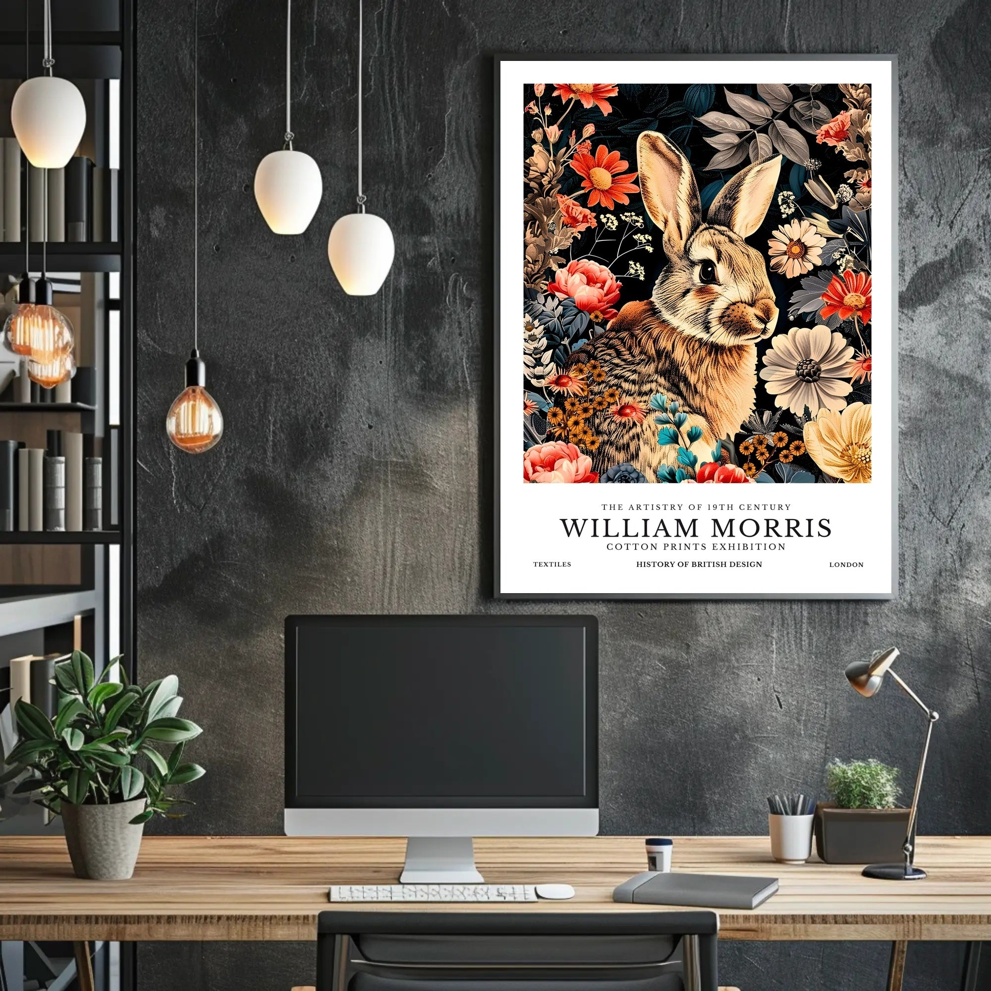 William Morris Rabbit Floral Heritage Poster