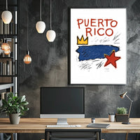 Puerto Rico Artistic Tribute Poster