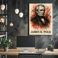 James K. Polk 19th Century Historical Presidential Poster