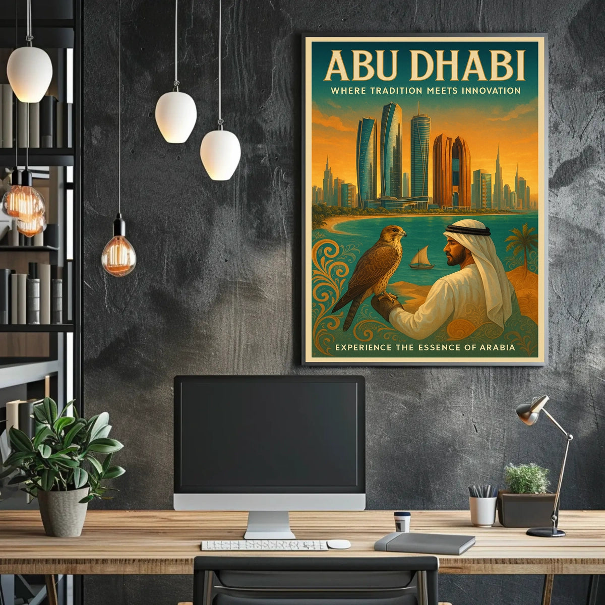 Abu Dhabi Heritage & Innovation Urban Cityscape Poster