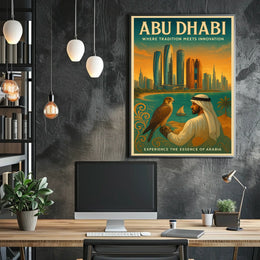 Abu Dhabi Heritage & Innovation Urban Cityscape Poster
