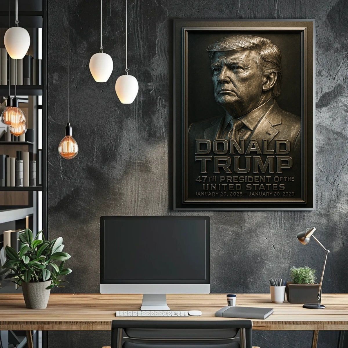 Donald Trump Minimalist Photography Realism Legacy Honor Patriotism Portrait Poster