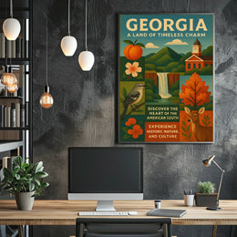 Georgia A Land Of Timeless Charm Poster