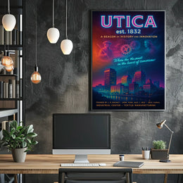 Utica Heritage and Innovation Urban Cityscape Poster