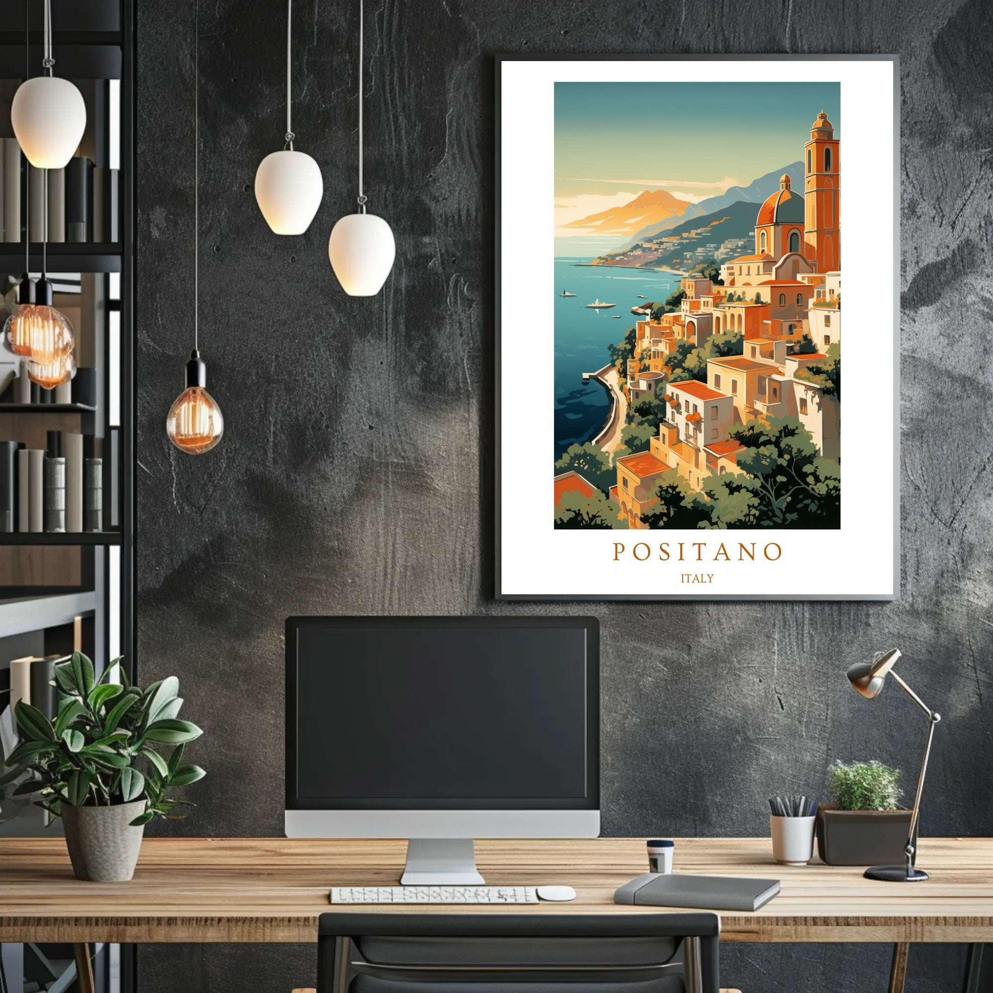 Scenic Views of Positano Poster PosterGoat
