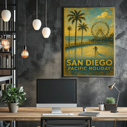 San Diego Pacific Holiday Poster