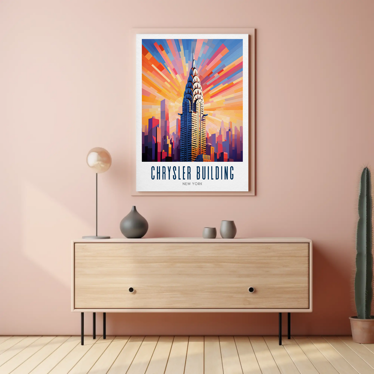 Chrysler Building New York Skyline Rays Poster