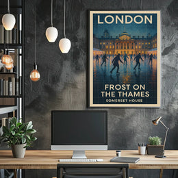 Frost On The Thames Poster