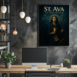 St. Ava Silent Guardian Poster Vintage Wall Art