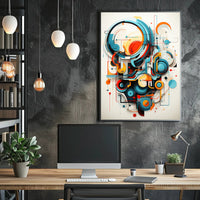 Abstract Geometric Symphony Abstract Poster PosterGoat