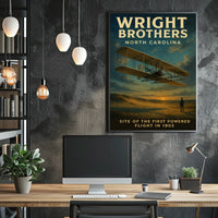 Wright Brothers First Powered Flight Poster