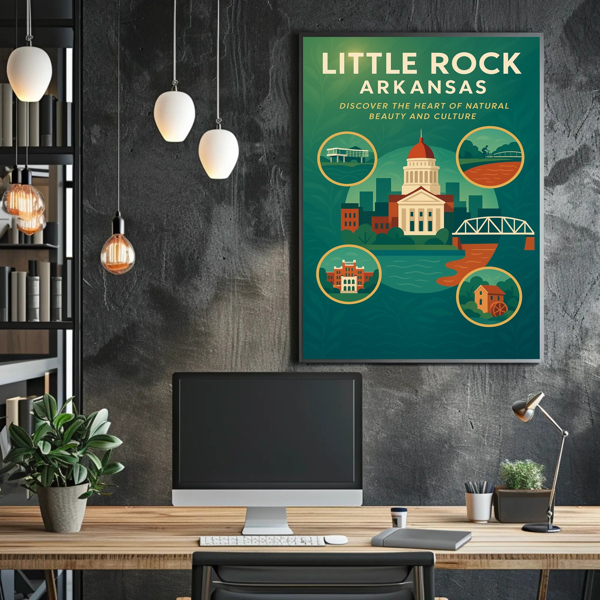 Little Rock, Arkansas Discover Natural Beauty and Culture Poster PosterGoat